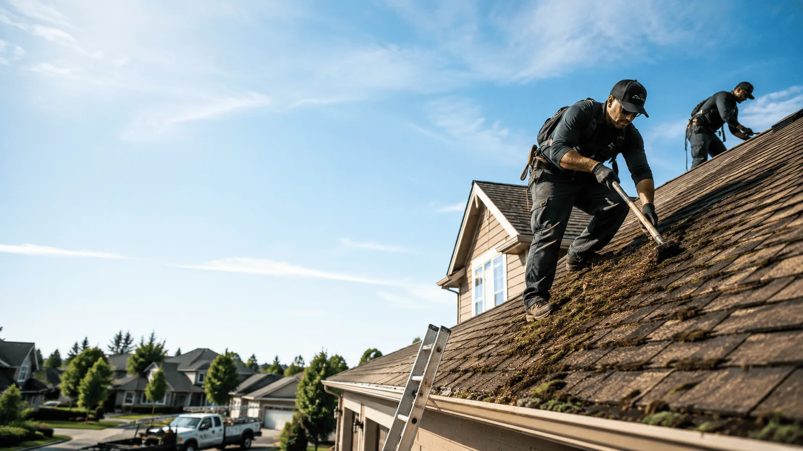 Roof Moss Removal in Champaign, IL near me